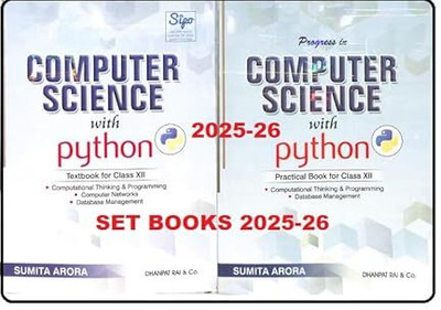 Sumita Arora,Computer Science With Python Textbook And Practical Book Set For Class 12, 2025-26 Edition, Sumita Arora, Dhanpat Rai & Co(Paperback, SUMITA ARORA)