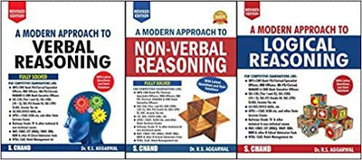 COMBO OF THREE BOOKS A Modern Approach To Verbal , Non-Verbal Reasoning & Logical Reasoning THREE BOOKS FOR 2019 EXAM's(Paperback, RS AGARWAL)