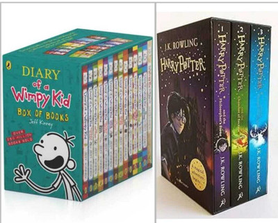 Combo Of ( Diary Of A Wimpy Kid Box Of Books + Harry Potter 1–3 Box Set: A Magical Adventure Begins (Set Of 3 Books) (Paperback, Meyer Stephenie)(Paperback, Meyer Stephenie))