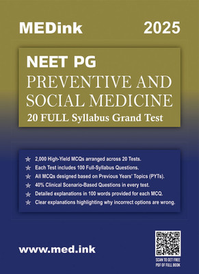 NEET PG Preventive And Social Medicine 20 Grand Test 2025 Edition(Paperback, MCQGPT)