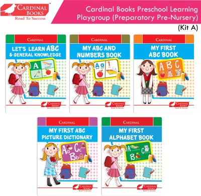 Cardinal Books Preschool Learning Playgroup (Preparatory Pre-Nursery) Kit A| Ages 2-3 Years| My First ABC Picture Dictionary| Alphabet | Number Book For Kids(Paperback, Cardinal Book)
