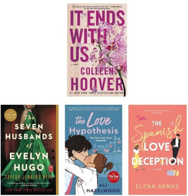 It Ends With Us + Seven Husbands Of Evelyn Hugo + Spanish Love Deception + Love Hypothesis Of 4 Books Combo(Paperback, Colleen hoover, Ali Hazelwood, Elena Armas, Taylor Jenkins)