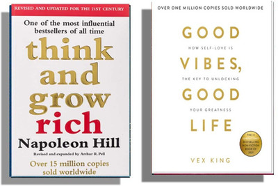 Arushibooks Combo: Best Of 2 Motivation Books Set Think And Grow Rich & Good Vibes Good Life ( English )(Paperback, King, Napoleon Hill)