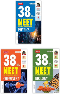 MTG 38 Years NEET Previous Year Solved Question Papers Physics, Chemistry & Biology PYQs Chapterwise Topicwise Solutions For 2025-2026 Exam (Set Of 3 ... Free Access Of Video Solutions & Smart Book(Paperback, JMD books)