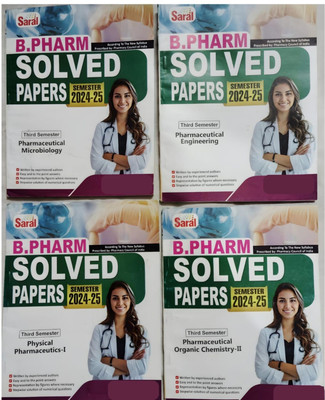 BestSellio Books | B.Pharm 3rd Semester Solved Papers 4-In-1 Set PCI(Paperback, Expert Pharmacy Faculty)