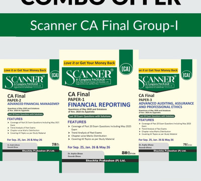 Shuchita Prakashan Private Limited Ca Final G1 Combo Scanner Financial Reporting, Advance Financial Manegement, Advance Auditing And Professional Ethics For Sept 25, Jan26 & May 26(Paperback, Dr Arprita Ghosh, Gaurav Ghosh)