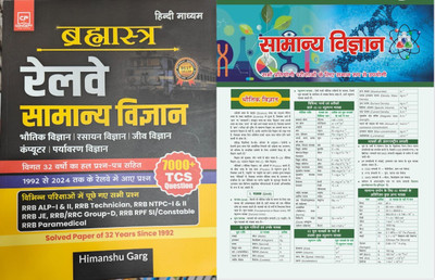 Brahmastr Railway Samanya Vigyaan Based On Previous Solved Papers Of Railway For RRB ALP 1 & 2 RRB Techniciam NTPC JE RRC Group D RPF SI Paramedical With Target Samanya Vigyaan News(Paperback, Hindi, Himanshu garg, Sumit Singh) Brahmastr Railway Samanya Vigyaan Based On Previous Solved Papers Of Railway For RRB ALP 1 & 2 RRB Techniciam NTPC JE RRC Group D RPF SI Paramedical With Target Samanya Vigyaan News(Paperback, Hindi, Himanshu garg, Sumit Singh)