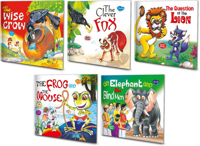 The Wise Crow, The Clever Fox, The Question Of The Lion, The Frog And The Mouse, An Elephant And Six Blind Men | 5 Moral Stories By Sawan(Paperback, Manoj Publications Editorial Board)
