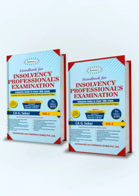 Handbook For Insolvency Professional Examination (Set Of 2 Vols )(Paperback, GA SEKAR)