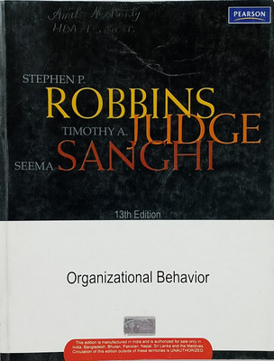 ORGANIZATIONAL BEHAVIOR (Old Book)(Paperback, Stephen P. Robbins, Timothy A. Judge, Seema Sanghi)
