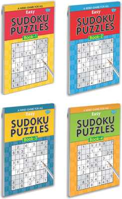 Sawan Present Set Of 4 Sudoku Puzzles Books | Easy Sudoku Puzzles-1 To 4(Perfect Binding, Manoj Publications Editorial Board)