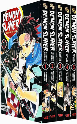 Demon Slayer: Set Of 5 (Vol. 1,2,3,4,5) (Paperback, Koyoharu Gotouge)(Paperback, Koyoharu Gotouge)