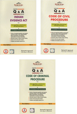 Combo Of 3 Books Questions & Answers Code Of Civil Procedure, Indian Evidence Act , Code Of Criminal Procedure For Civil Judge\ Higher Judicial Services\APO Mains Exams & LL.B Syllabus Of All Universities(Paperback, Samarth Agrawal)