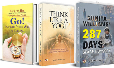 Go! Navigate Your Way To Success + Think Like A Yogi, Happy & Purposeful Life + Sunita Williams' 287 Days Space Odyssey (3 Books)(Hardcover, George Harrison Phelps, Napoleon Hill, Abhishek Kumar, IRS, Dr. Sumer Sethi)