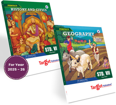Std 7 History And Geography Books | Perfect Notes | English Medium | Maharashtra State Board | Includes Flowcharts, Timelines And Map Based Questions | Based On New Syllabus | Set Of 2 Books(Paperback, Target Publications)