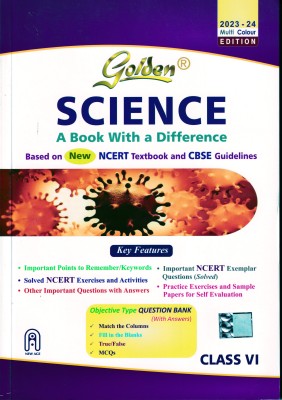 Golden Science A Book With A Difference Based On New NCERT Textbook And CBSE Guidelines Class VI 2023-24 Multi Colour Edition(Paperback, S.Gupta)