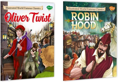 Sawan Set Of 2 Illustrated World Famous Classic Oliver Twist & Robin Hood(Paperback, Manoj Publications Editorial Board)