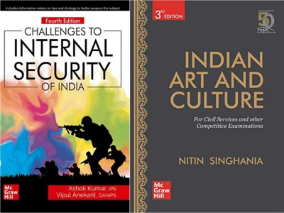 Best Combo Of ( Challenges To Internal Security Of India + Indian Art And Culture )(Paperback, Nitin Singhania, Ashok Kumar and Vipul Anekant)