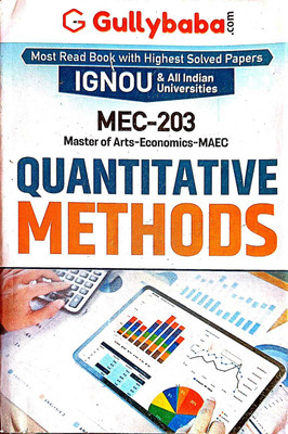 IGNOU GPH (MAEC) Help Guide (MEC-203, Quantitative Methods)(PAPER BINDING, GPH)