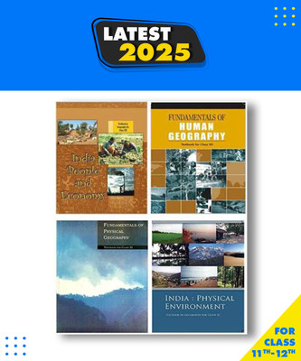 Ncert -Geography New Class 11-12 India:Physical Environment Class -Xi, Fundamentals Of Physical Geography Class Ix, Fundamental Of Human Geography Class -Xii & India People And Economy Class-Xii Paperback, NCERT Paperback, NCERT|New Latest Edition For 2025-2026(Paperback, NCERT)