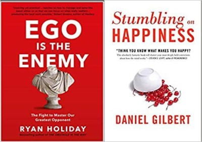 Ego Is The Enemy + Stumbling On Happiness (Combo Of 2 Best Books)(Paperback, Ryan Holiday, Daniel Gilbert)
