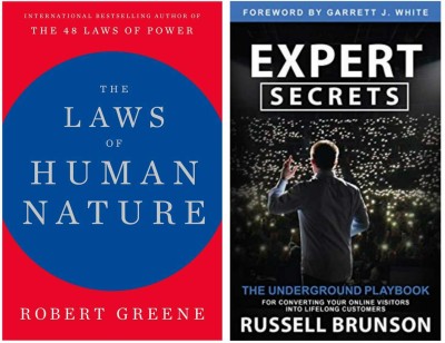The Laws Of Human Nature + Expert Secrets New(Paperback, Robert Greene - Russell Brunson)
