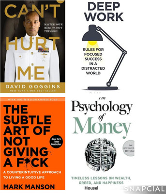 Generic Set. Deep Work. Can't Hurt Me. The Subtle. The Psychology Of Money. Combo Set Of 4 Books(Paperback, Abs)