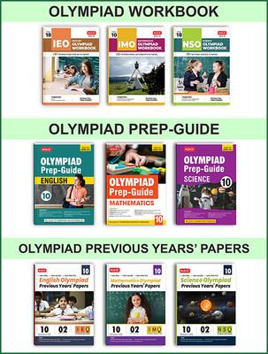 MTG Class-10 (Mathematics, Science & English) IMO-NSO-IEO Olympiad Workbook, Prep-Guide & Previous Years Papers (PYQs) With Mock Test Paper - SOF Olympiad Books For 2024-25 Exam (Set Of 9 Books)(Paperback, MTG Editorial Board)