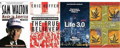 True Believer + Sam Walton : Made In America + Life 3.0 : Being Human In The Age Of Artificial Intelligence + The Four Agreements (4 Books)(Paperback, Combo)