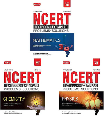 NCERT Text Book + Exemplar Problems - Solutions Fully Solved & Error Free For Class-12 ( Physics + Chemistry + Mathematics ) Set Of 3 Books(Paperback, MTG CBSE EXPEART TEAM)