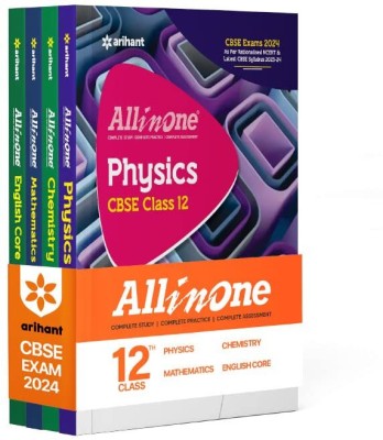 All In One Class 12th Physics, Chemistry, Mathematics, English Core For CBSE Exam 2024 (Set Of 4 Books) – 3 June 2023(Paperback, Arihant Cbse Expeart Team)