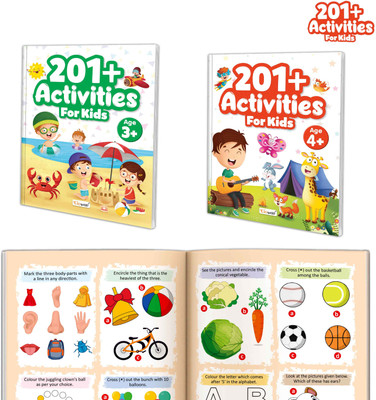 201+ Activities For Kids Age 3 And 4+ : Kids Hidden Object Games Book, Explore And Learn Activity Set, Smart Thinking Books For Toddlers | Combo Of 2 Activity Books(Paperback, GOWOO)