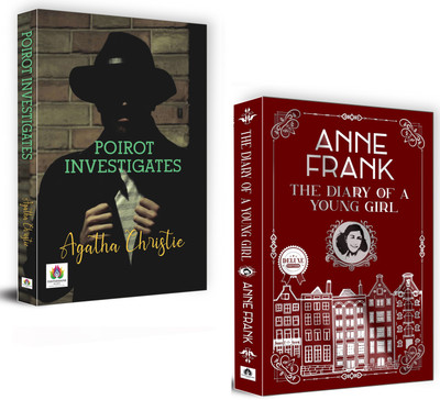 Poirot Investigates: Detective Hercule Poirot By Agatha Christie (Paperback) + The Diary Of A Young Girl By Anne Frank (Hardcover) | Tales Of Mystery, Courage And Human Resilience | Set Of 2 Books(Paperback, Agatha Christie, Anne Frank)
