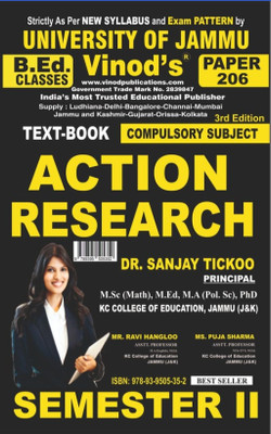 204 (E) A. CODE 206 Action Research [ (English Medium) Semester - 2 B.Ed. Jammu University](Paperback, Dr. Sanjay tickoo)