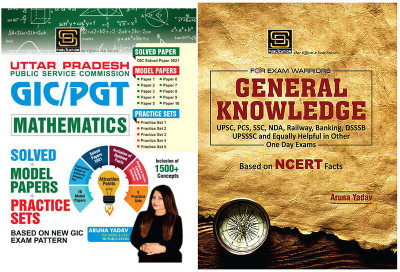 GIC PGT Pravakta Mathematics Solved Paper & Model Papers & Practice Sets + General Knowledge Exam Warrior Series (English)(Paperback, Aruna Yadav)