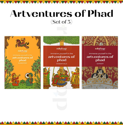 Artventures Of Phad – Rajasthani Folk Art Book Set (3 Hardcover Levels: Elementary, Essential & Expert) | Learn Indian Traditional Painting, Religious Storytelling, Festival Scenes & Step-By-Step Drawing Techniques(Hardcover, Rooftop)