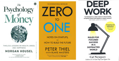 Psychology Of Money + Zero To One + Deep Work ( 3 Best Combo Books)(Paperback, morgan housel + peter theil +cal newport) Psychology Of Money + Zero To One + Deep Work ( 3 Best Combo Books)(Paperback, morgan housel + peter theil +cal newport)