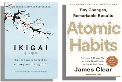Ayazbooks :- Ikigai: The Japanese Secret To A Long And Happy Life & Atomic Habit ( English )(Paperback, James Clear)