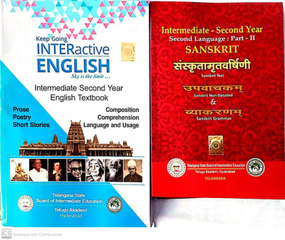 Intermediate Second Year INTERactive English & Second Language Part-II Sanskrit (2 Textbooks Combo)(Paperback, Telugu Akademi)