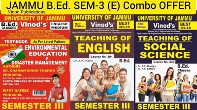 Jammu B.Ed. SEM 3 (E) Textbooks (COMBO :- Environment, English, Social Science) JAMMU UNIVERSITY ; English Medium (VINOD PUBLICATIONS)(Paperback, Vinod Professional Team)