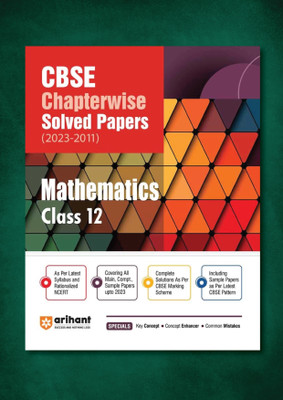 CBSE Mathematics Chapterwise Solved Papers 2023-2010 Class 12th(Paperback, by Sagar Verma Laxman Prasad (Author))
