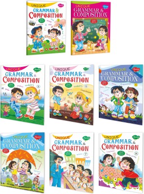 Unique Grammar & Composition Complete Combo | Pack Of 8 Educational Books(Paperback, Sawan)