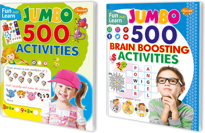 Fun & Learn 500 Activities, Fun And Learn Jumbo 500 Brain Boosting Activities | Set Of 2 Books(Paperback, Manoj Publications Editorial Board)