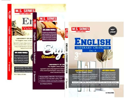 M S Series Combo Delhi University BA Hons2nd Year English (Romantic Literature & Victorian Literature & Literary Criticism) DSC 7 8 9 Set Of 3 Books Semester 3 Based On UGCF/NEP SOL & Regular & NCWEB(Paperback, MS Publications) M S Series Combo Delhi University BA Hons2nd Year English (Romantic Literature & Victorian Literature & Literary Criticism) DSC 7 8 9 Set Of 3 Books Semester 3 Based On UGCF/NEP SOL & Regular & NCWEB(Paperback, MS Publications)