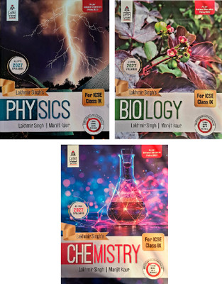 Lakhmir Singh's Physics, Chemistry, Biology For ICSE Class - 9 [ Pack Of 3 Books ](Paperback, Lakhmir Singh and Manjit Kaur)