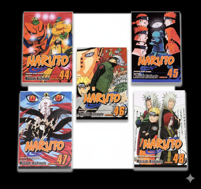 Naruto Volume 44-48 Manga(Paperback, MASASHI KISHIMOTO)