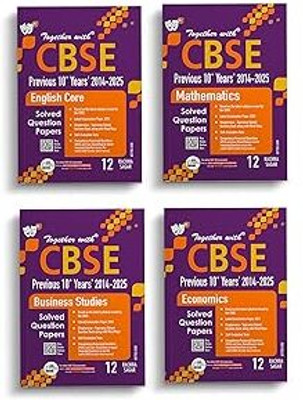 Together With CBSE Previous 10 Years Solved Question Papers Class 12 English Core, Mathematics, Business Studies & Economics 2026 Board Exams| Chapter-Wise & Topic-Wise PYQ As Per NCERT Syllabus | Set Of 4 Books (2014-2025) Paperback – 3 July 2025(Paperback, Rachna Sagar) Together With CBSE Previous 10 Years Solved Question Papers Class 12 English Core, Mathematics, Business Studies & Economics 2026 Board Exams| Chapter-Wise & Topic-Wise PYQ As Per NCERT Syllabus | Set Of 4 Books (2014-2025) Paperback – 3 July 2025(Paperback, Rachna Sagar)