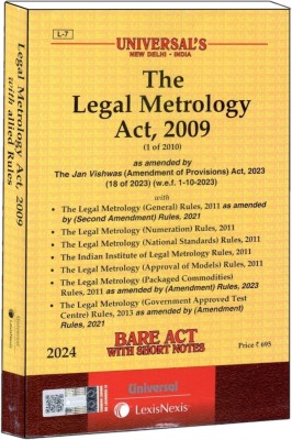 The Legal Metrology Act, 2009 Edition 2024(Paperback, UNIVERSAL LEXIS NEXIS)