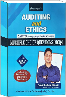 Commercial’s Auditing & Ethics MCQ’S CA-INTER GROUP-2 (NEW SYLLABUS) EDITION 2025(Paperback, CA ABHISHEK BANSAL)