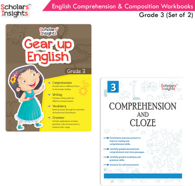 Scholars Insights Combo Set Of Comprehension & Composition English Grammar Workbooks Grade 3| Set Of 2(Paperback, Scholars Insights)